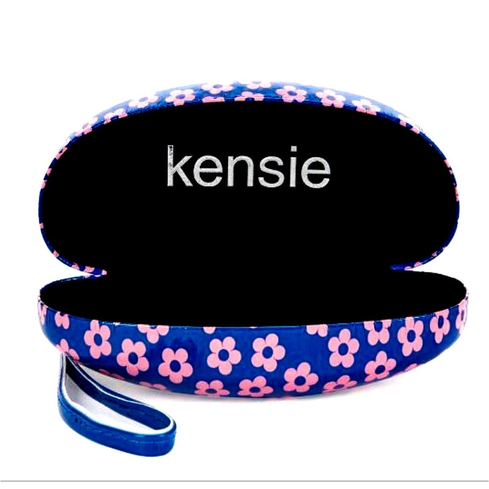Kensie Blue Floral Hard Clamshell Sunglasses Case